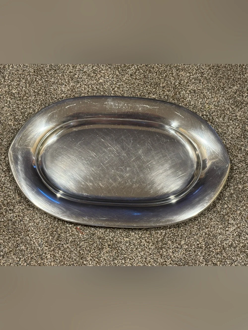 Farberware (#776) Vintage Stainless Steel Oval Serving Platter 12.5” x 30” Clean